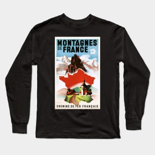 Mountains of France, French Railways Long Sleeve T-Shirt